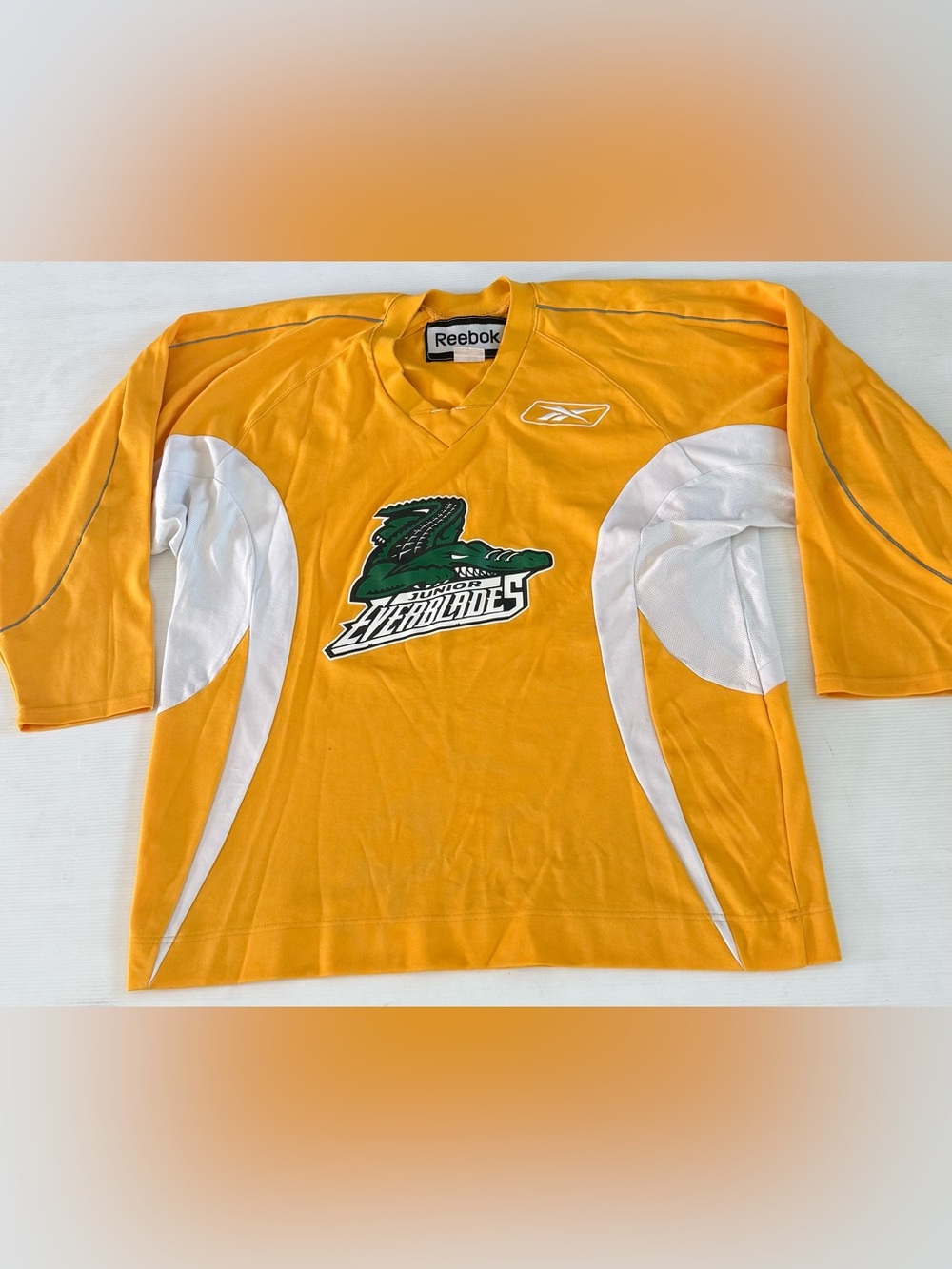 Florida Everblades Authentic Reebok Hockey Jersey Size XL Junior Yellow